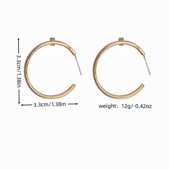 Just Un Clou Gold Crystal Nail Earrings - Picture 8 of 16